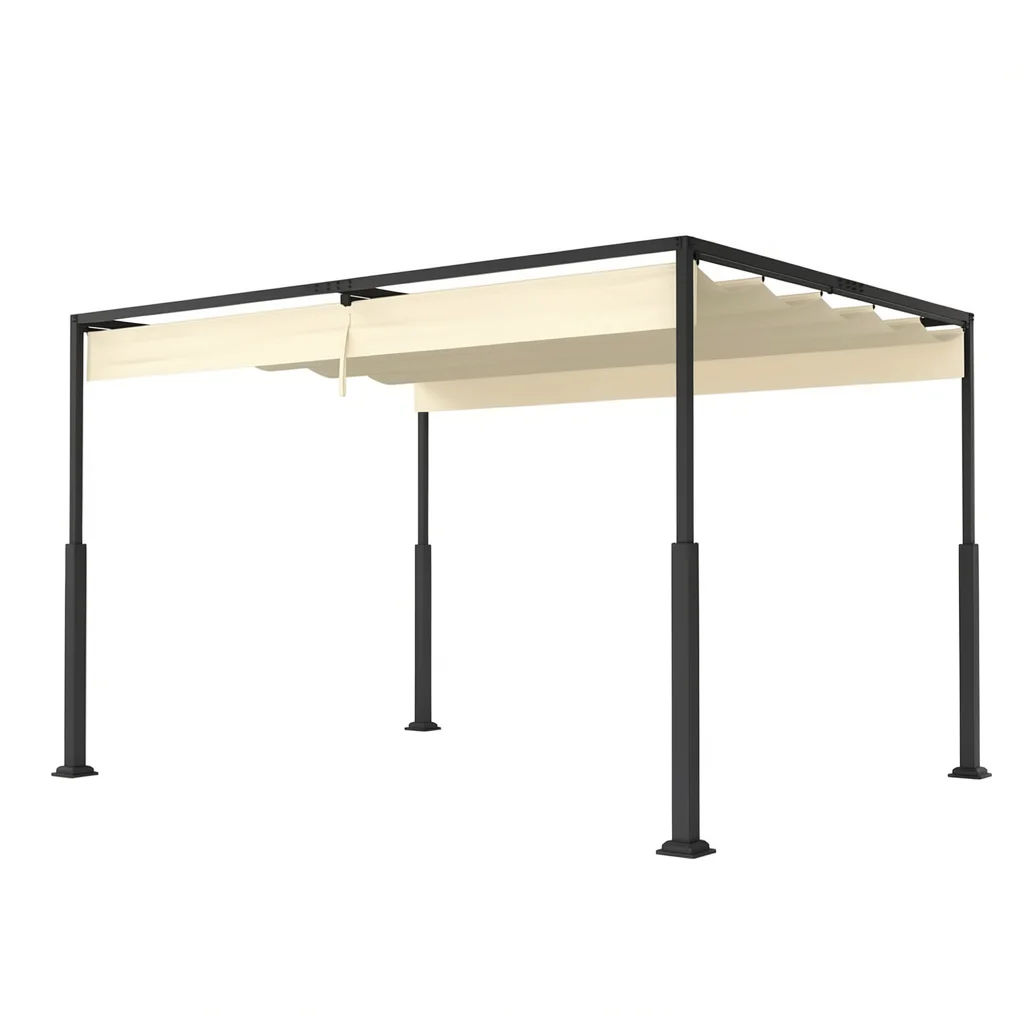 Pergola met intrekbaar zonnedak vrijstaand