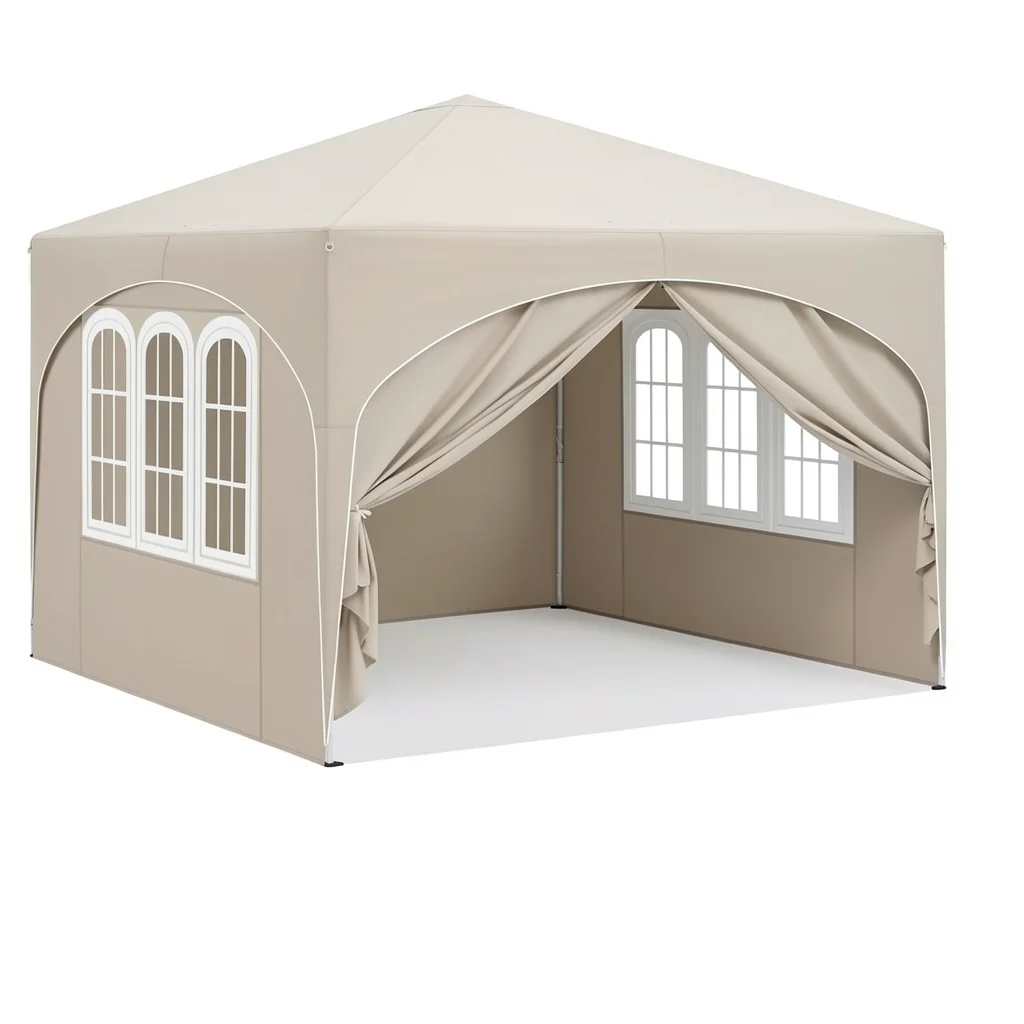Pop-up gazebo 3x3 m Eugad waterdicht met 4 zijwanden